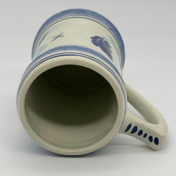 Vintage Delft Blauw Hand Decorated Blue Small Windmill Mug, Holland, Signed 5 in - Picture 8 of 11